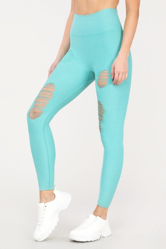 Mono B Distressed Seamless Leggings