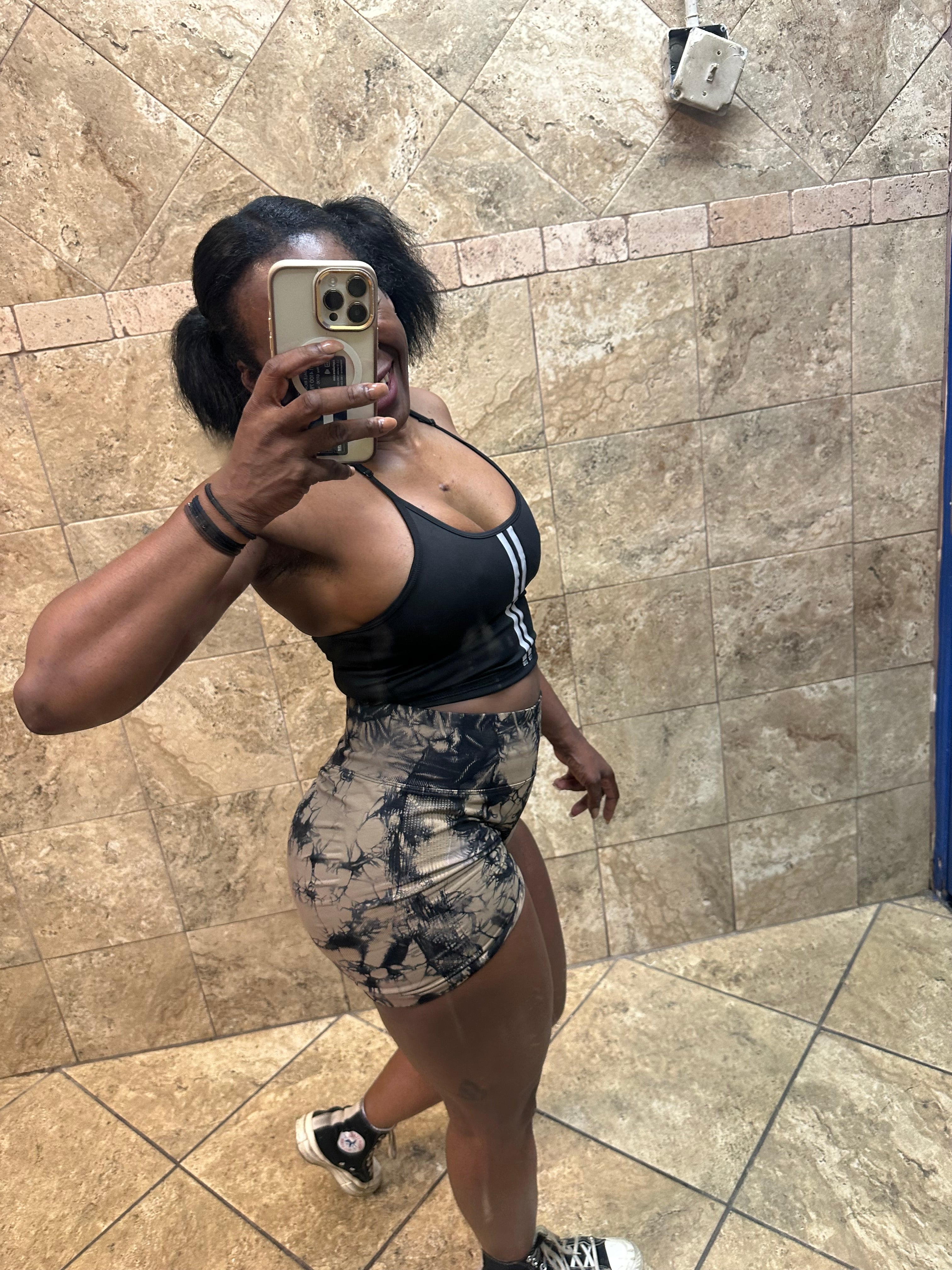 High Waist Scrunch Butted Tye Dye Shorts