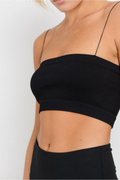 Micro Strap Ribbed Tube Top