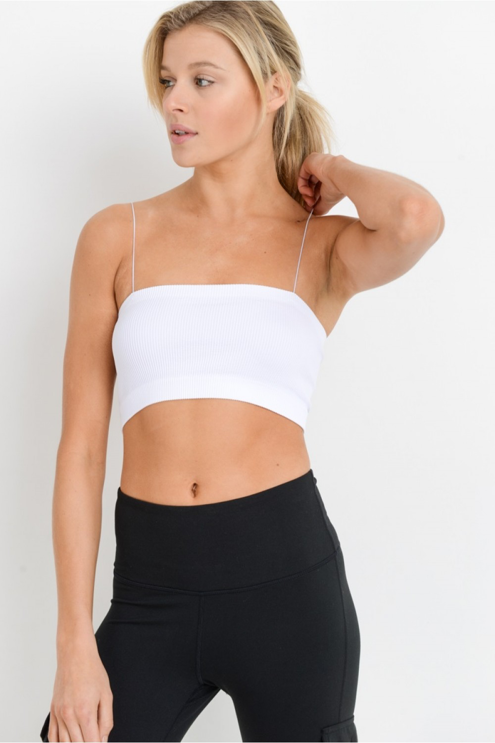 Micro Strap Ribbed Tube Top