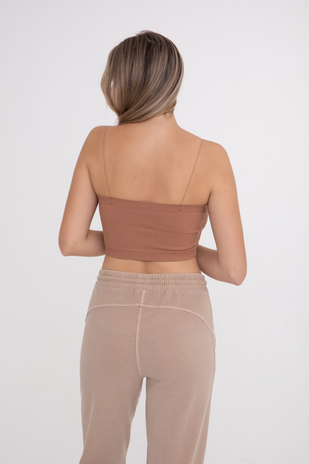 Micro Strap Ribbed Tube Top