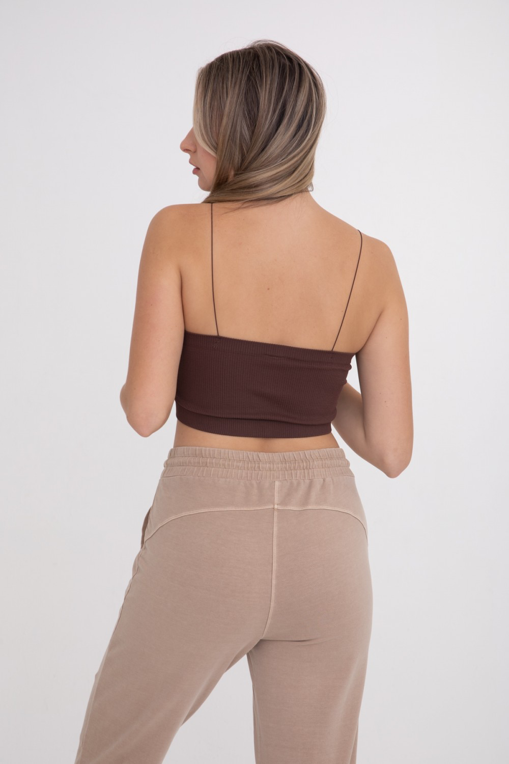Micro Strap Ribbed Tube Top