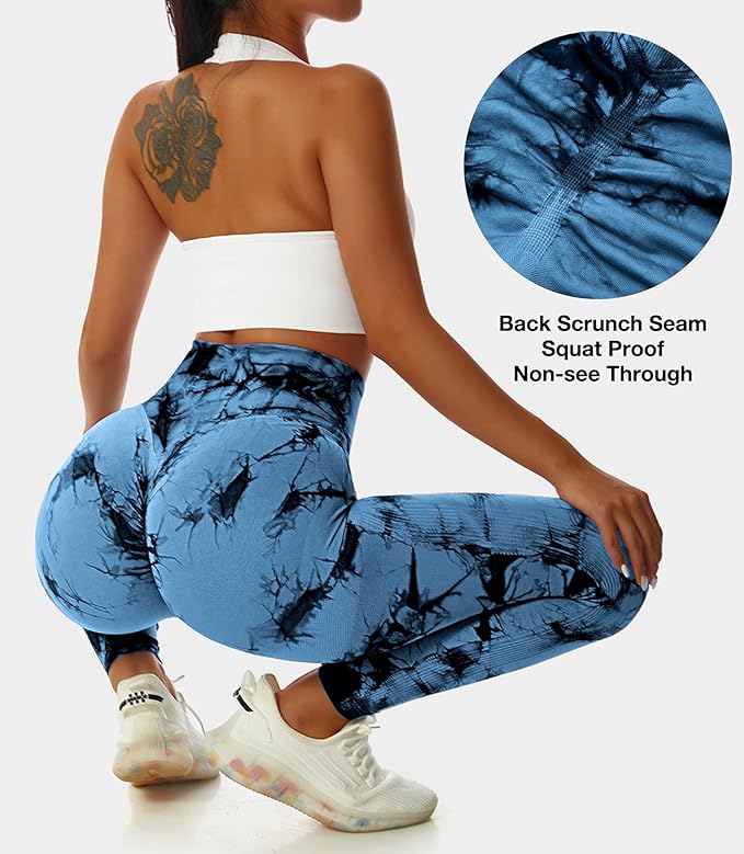 High Waist Scrunch Tye Dye Leggings