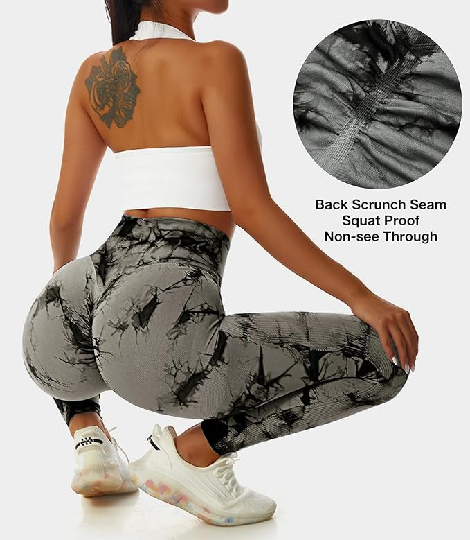 High Waist Scrunch Tye Dye Leggings