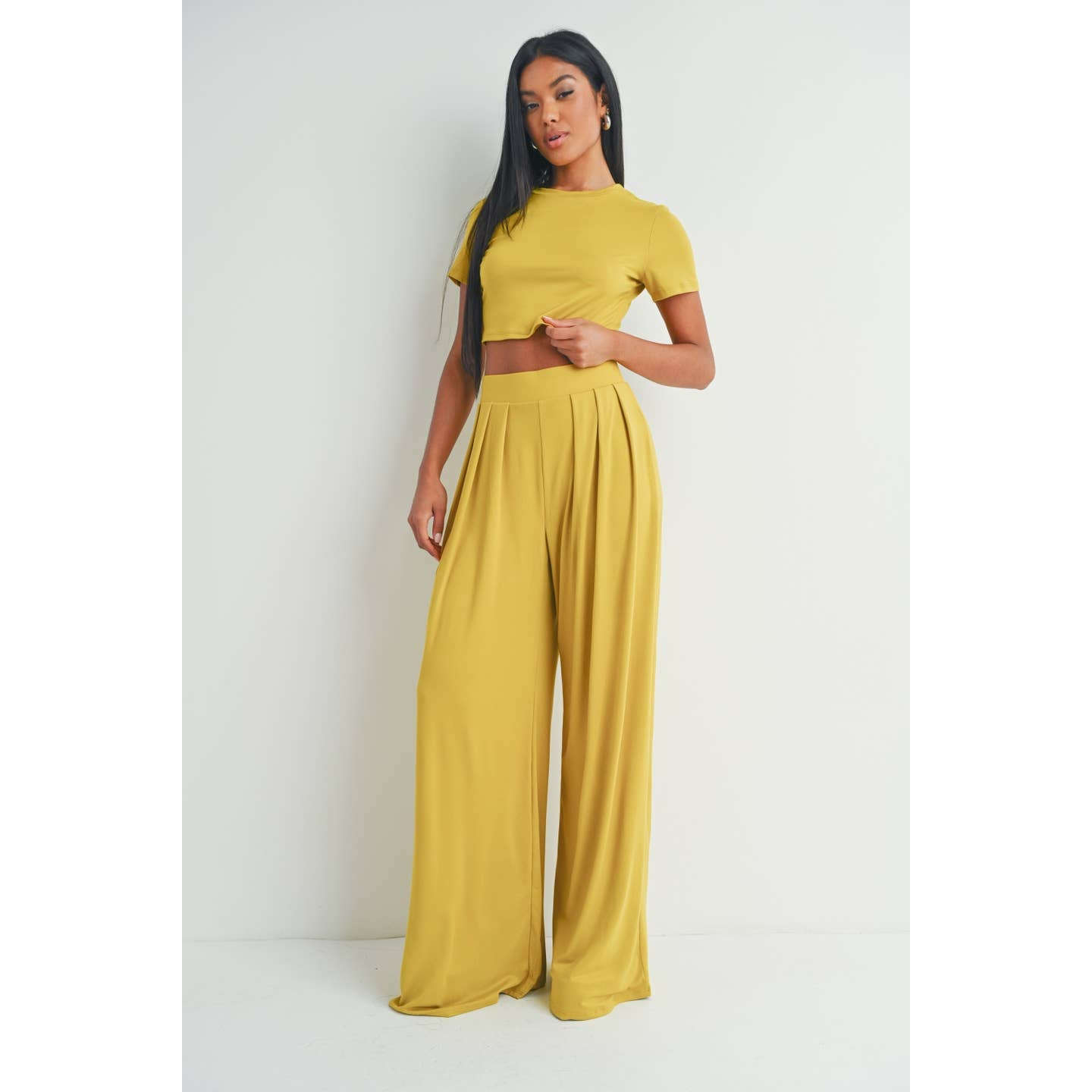 Wide Leg Palazzo Pants Set