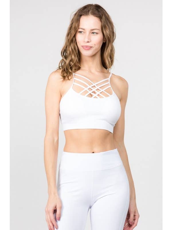 Seamless Caged Neck Sports Bra