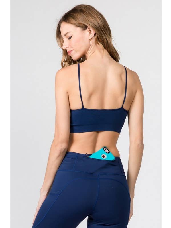 Seamless Caged Neck Sports Bra