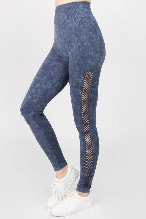 Vintage Side Mesh Leggings