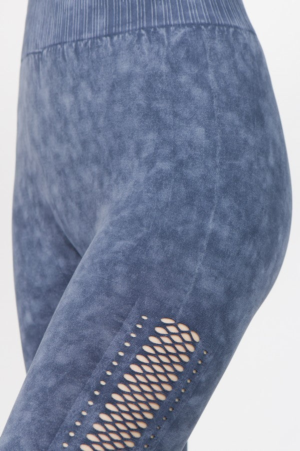 Vintage Side Mesh Leggings