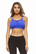 Multi Strap Activewear Sports Bra W/front Mesh