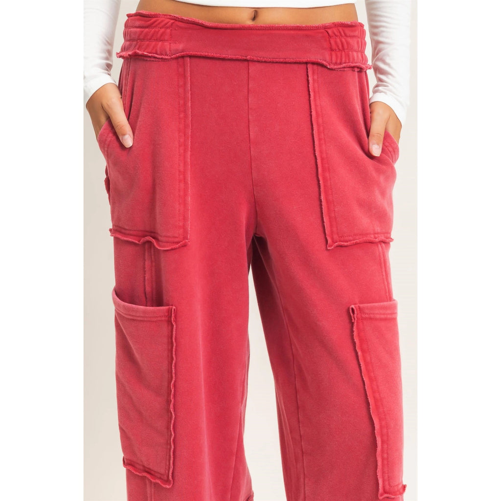 Mineral Wash Cargo Pocket Joggers