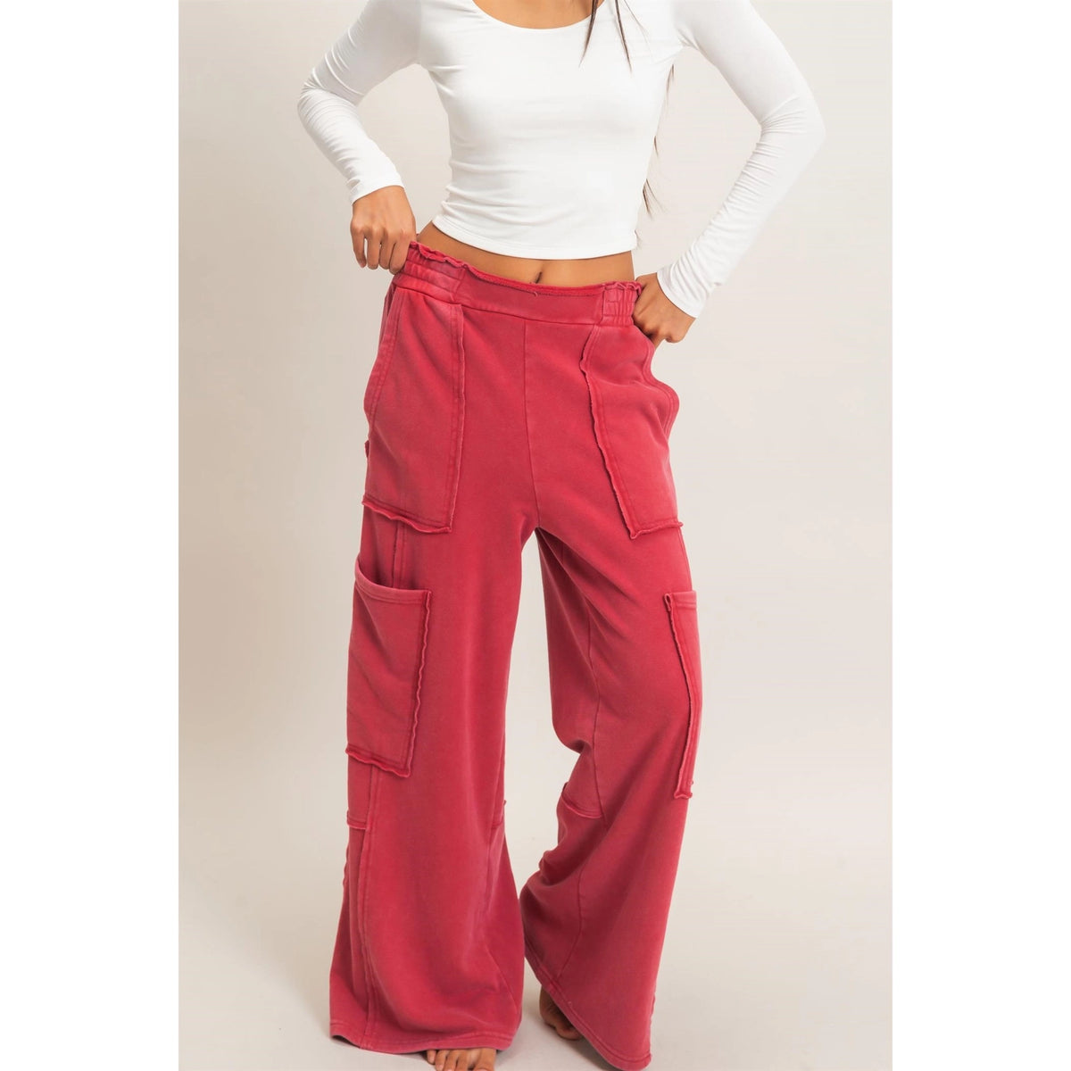 Mineral Wash Cargo Pocket Joggers